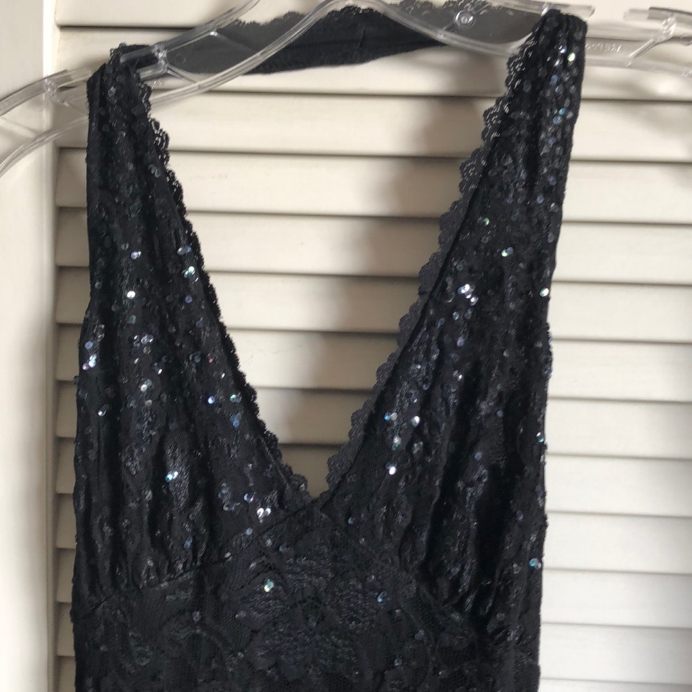 ARDEN B SEQUENCE Lace  BLACK STRETCHY DRESS